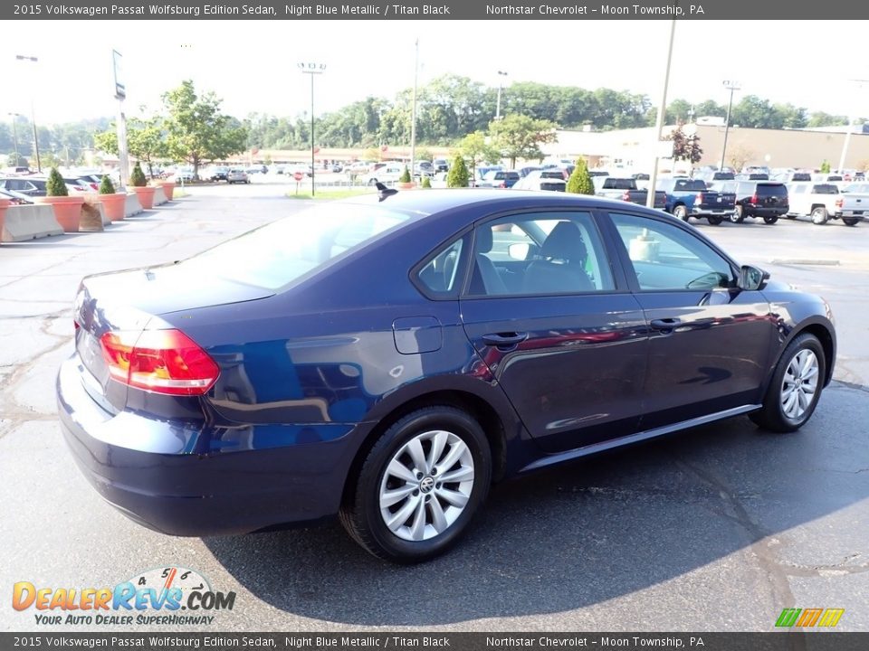 2015 Volkswagen Passat Wolfsburg Edition Sedan Night Blue Metallic / Titan Black Photo #9