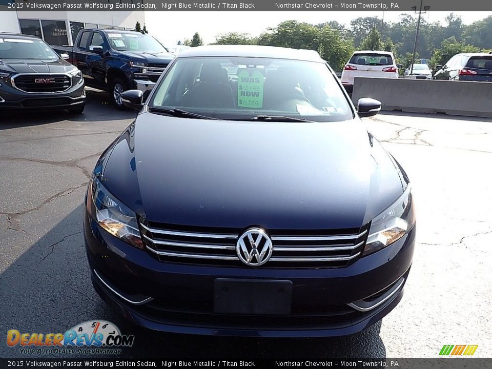 2015 Volkswagen Passat Wolfsburg Edition Sedan Night Blue Metallic / Titan Black Photo #13