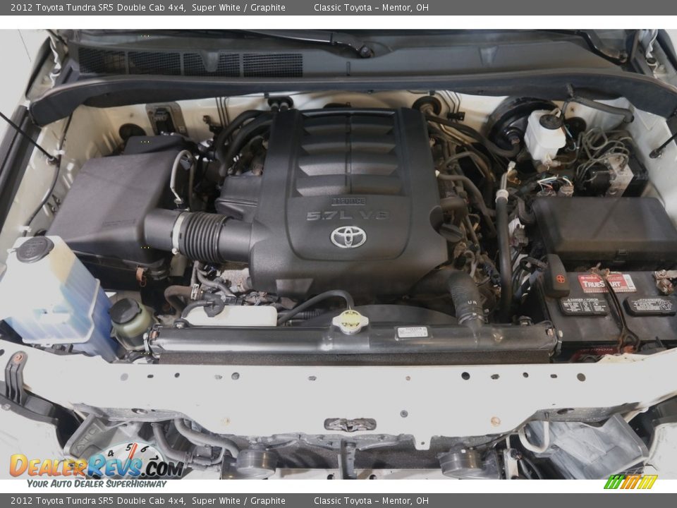 2012 Toyota Tundra SR5 Double Cab 4x4 Super White / Graphite Photo #16