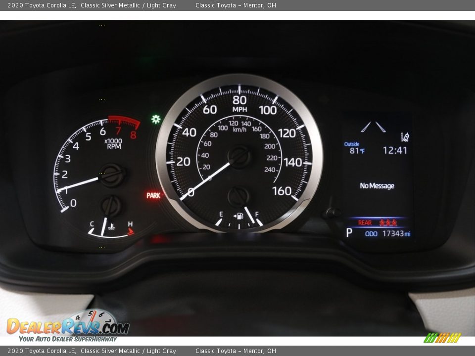 2020 Toyota Corolla LE Classic Silver Metallic / Light Gray Photo #8