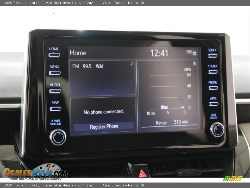 2020 Toyota Corolla LE Classic Silver Metallic / Light Gray Photo #10