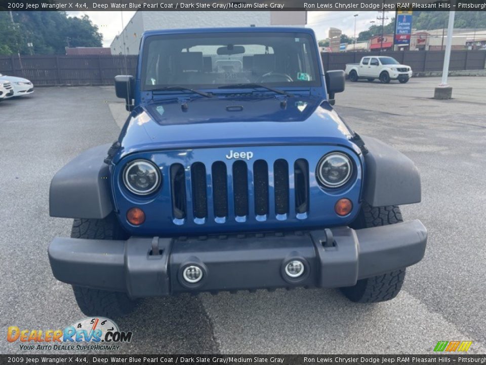 2009 Jeep Wrangler X 4x4 Deep Water Blue Pearl Coat / Dark Slate Gray/Medium Slate Gray Photo #5