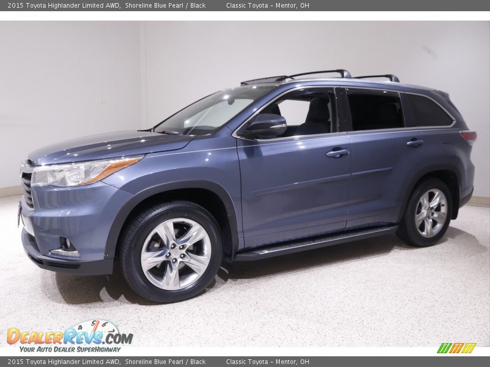 2015 Toyota Highlander Limited AWD Shoreline Blue Pearl / Black Photo #3