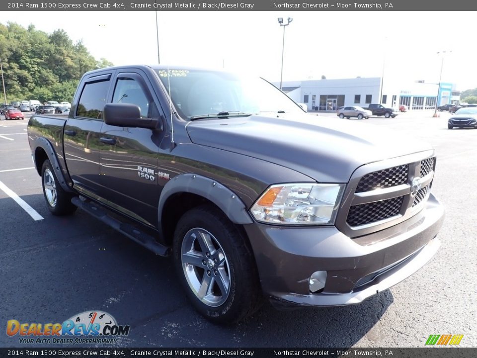 2014 Ram 1500 Express Crew Cab 4x4 Granite Crystal Metallic / Black/Diesel Gray Photo #5