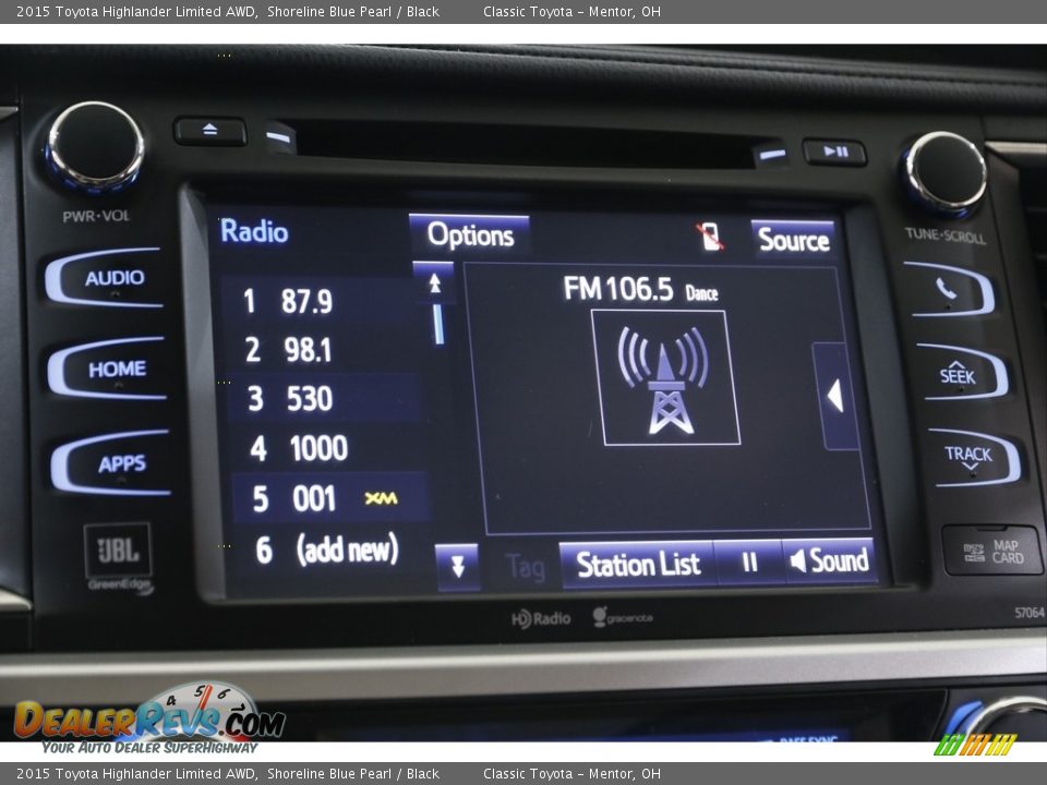 2015 Toyota Highlander Limited AWD Shoreline Blue Pearl / Black Photo #10