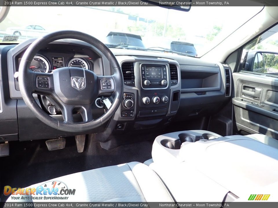 2014 Ram 1500 Express Crew Cab 4x4 Granite Crystal Metallic / Black/Diesel Gray Photo #10