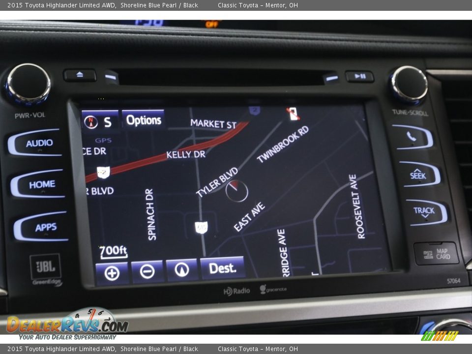 2015 Toyota Highlander Limited AWD Shoreline Blue Pearl / Black Photo #12