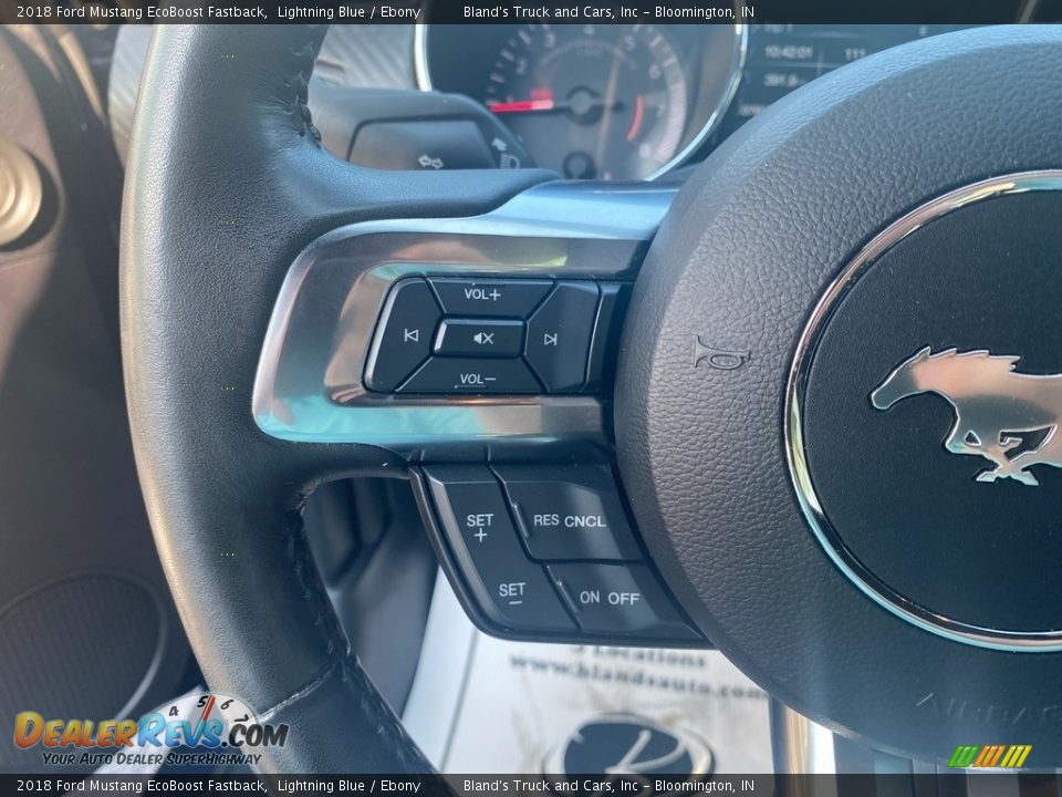 2018 Ford Mustang EcoBoost Fastback Lightning Blue / Ebony Photo #16