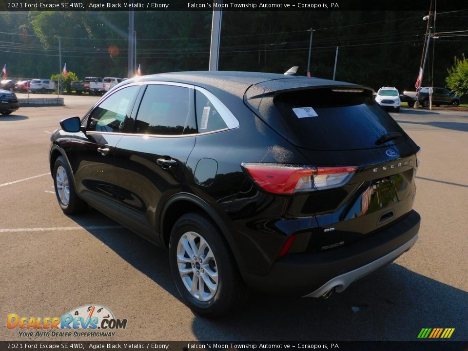 2021 Ford Escape SE 4WD Agate Black Metallic / Ebony Photo #5