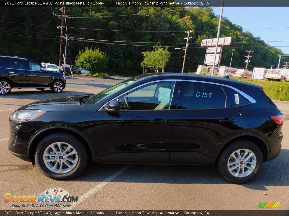 2021 Ford Escape SE 4WD Agate Black Metallic / Ebony Photo #6