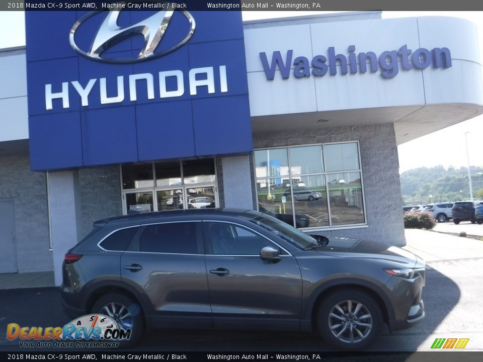 2018 Mazda CX-9 Sport AWD Machine Gray Metallic / Black Photo #2