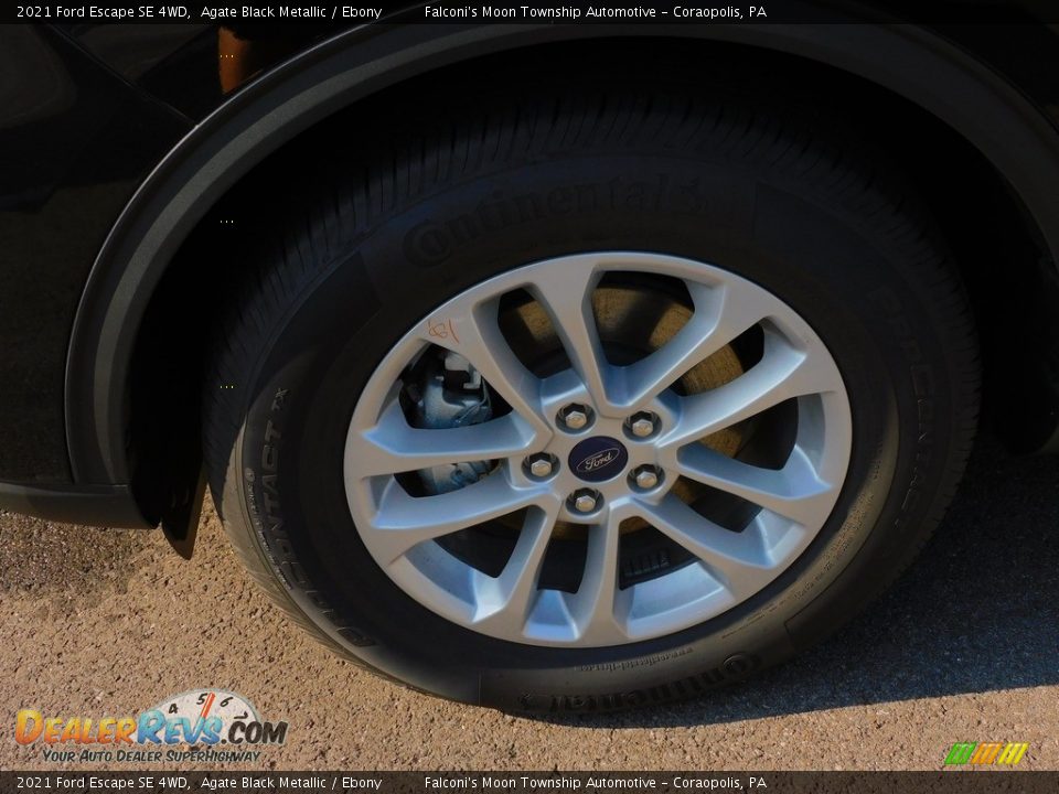 2021 Ford Escape SE 4WD Agate Black Metallic / Ebony Photo #9