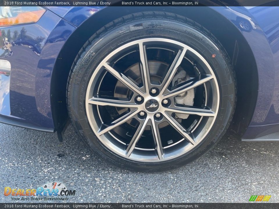 2018 Ford Mustang EcoBoost Fastback Lightning Blue / Ebony Photo #30