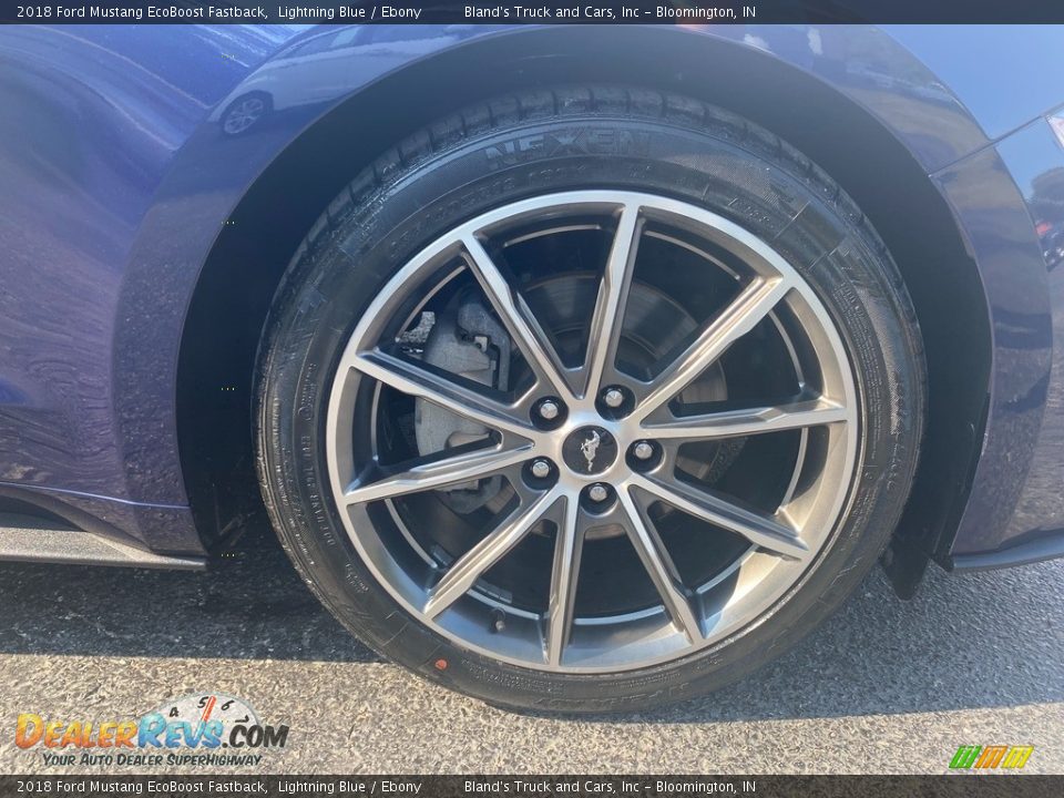 2018 Ford Mustang EcoBoost Fastback Lightning Blue / Ebony Photo #31