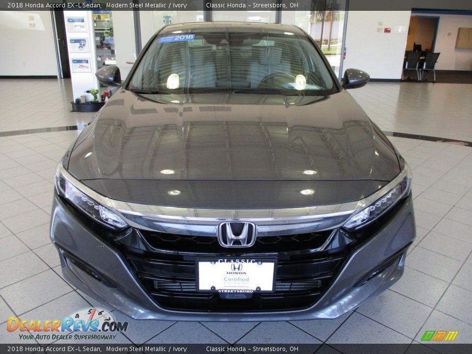 2018 Honda Accord EX-L Sedan Modern Steel Metallic / Ivory Photo #2