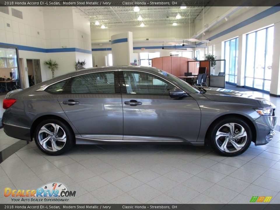 2018 Honda Accord EX-L Sedan Modern Steel Metallic / Ivory Photo #4
