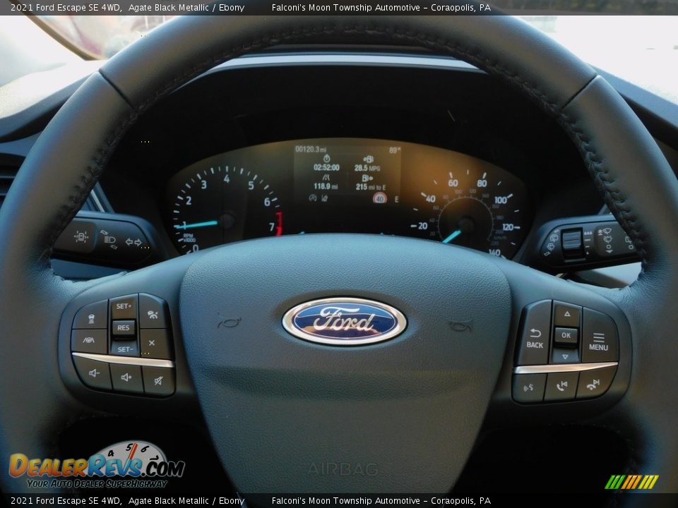 2021 Ford Escape SE 4WD Agate Black Metallic / Ebony Photo #18