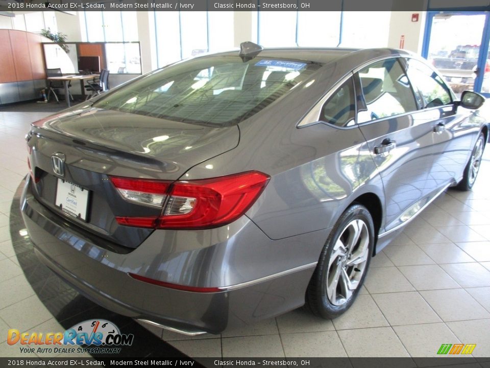 2018 Honda Accord EX-L Sedan Modern Steel Metallic / Ivory Photo #7