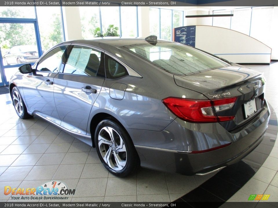 2018 Honda Accord EX-L Sedan Modern Steel Metallic / Ivory Photo #9