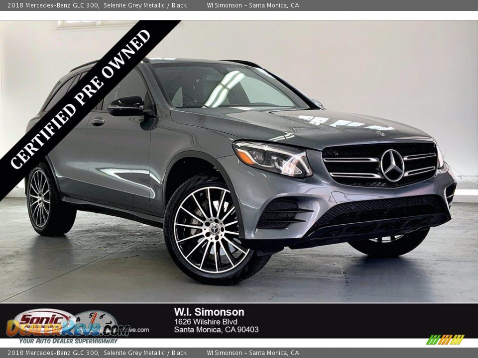 2018 Mercedes-Benz GLC 300 Selenite Grey Metallic / Black Photo #1