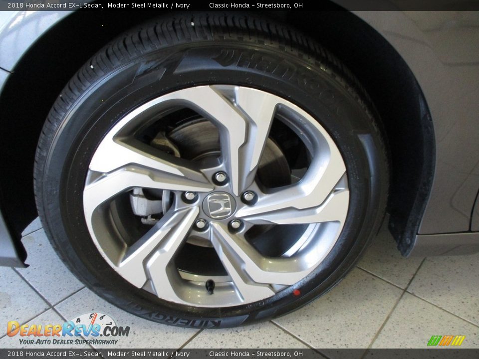 2018 Honda Accord EX-L Sedan Modern Steel Metallic / Ivory Photo #12