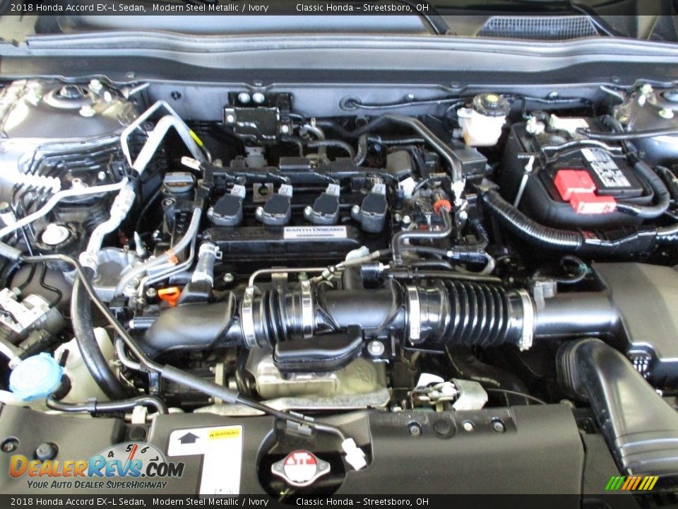 2018 Honda Accord EX-L Sedan Modern Steel Metallic / Ivory Photo #13