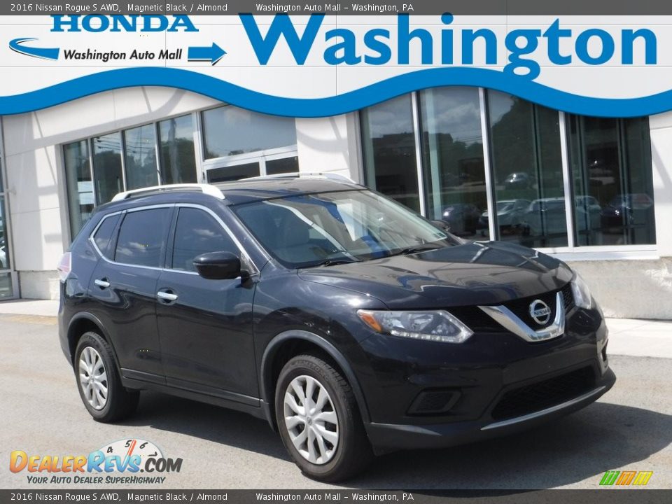 2016 Nissan Rogue S AWD Magnetic Black / Almond Photo #1