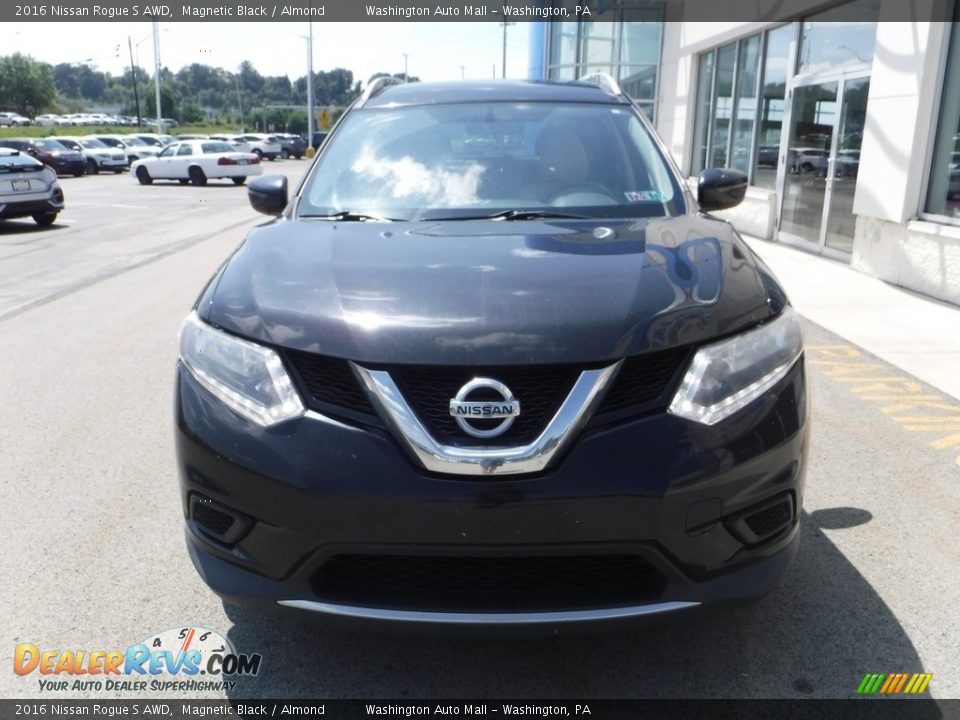 2016 Nissan Rogue S AWD Magnetic Black / Almond Photo #3