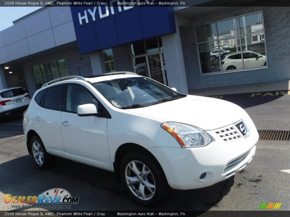 2008 Nissan Rogue SL AWD Phantom White Pearl / Gray Photo #1