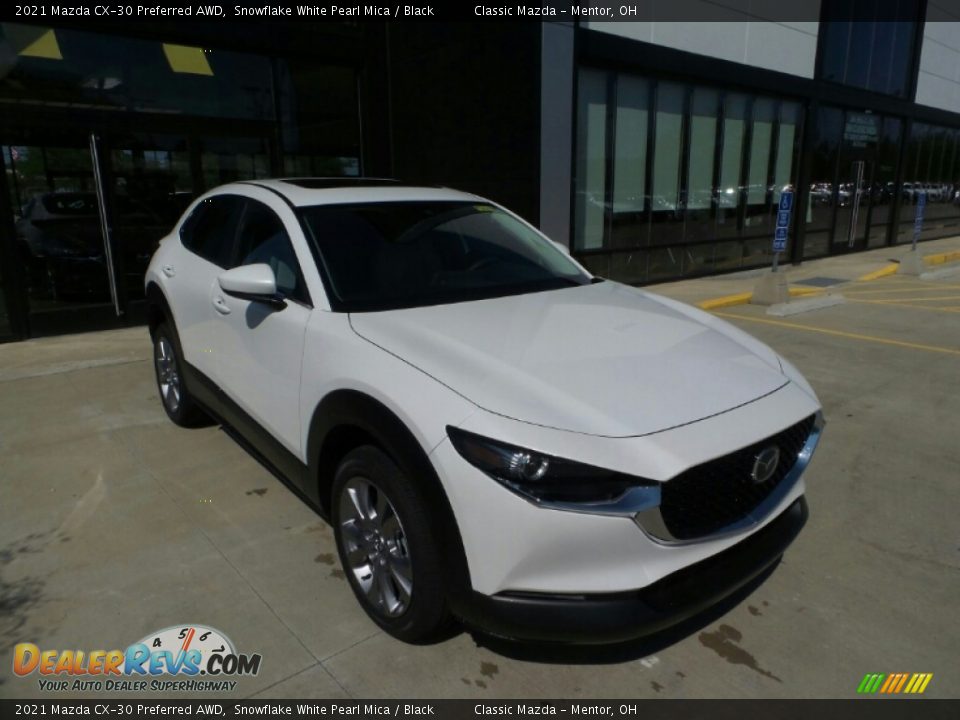 2021 Mazda CX-30 Preferred AWD Snowflake White Pearl Mica / Black Photo #1