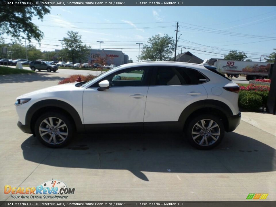 2021 Mazda CX-30 Preferred AWD Snowflake White Pearl Mica / Black Photo #6