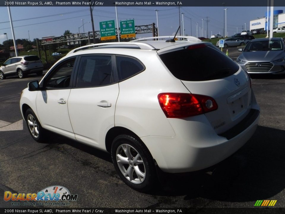 2008 Nissan Rogue SL AWD Phantom White Pearl / Gray Photo #8