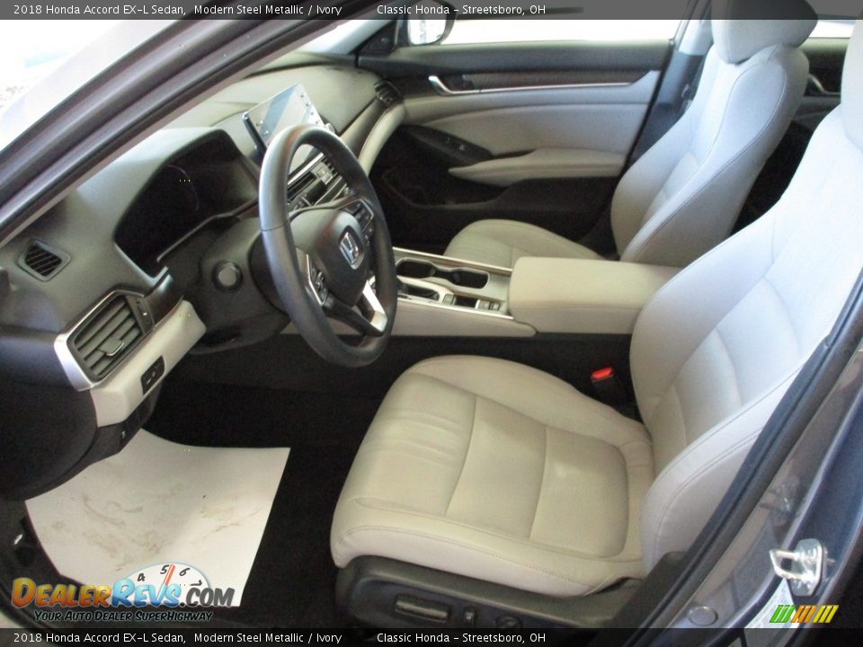 2018 Honda Accord EX-L Sedan Modern Steel Metallic / Ivory Photo #28