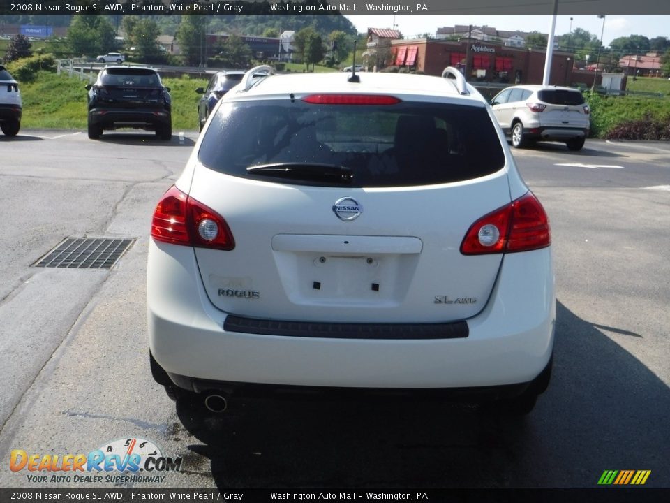 2008 Nissan Rogue SL AWD Phantom White Pearl / Gray Photo #9