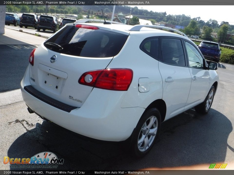 2008 Nissan Rogue SL AWD Phantom White Pearl / Gray Photo #10