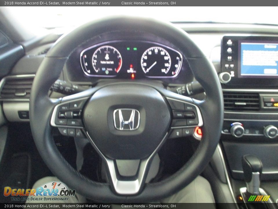 2018 Honda Accord EX-L Sedan Modern Steel Metallic / Ivory Photo #30