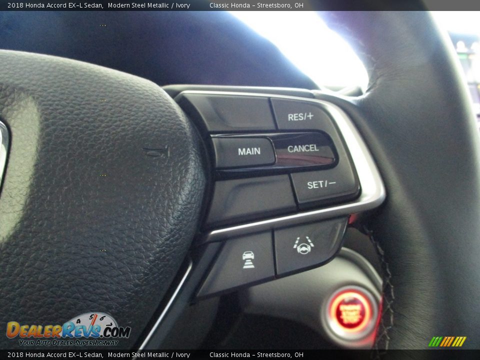 2018 Honda Accord EX-L Sedan Modern Steel Metallic / Ivory Photo #32