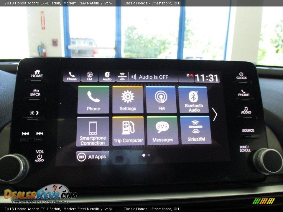 2018 Honda Accord EX-L Sedan Modern Steel Metallic / Ivory Photo #36