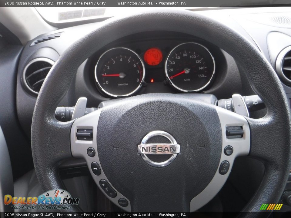 2008 Nissan Rogue SL AWD Phantom White Pearl / Gray Photo #17