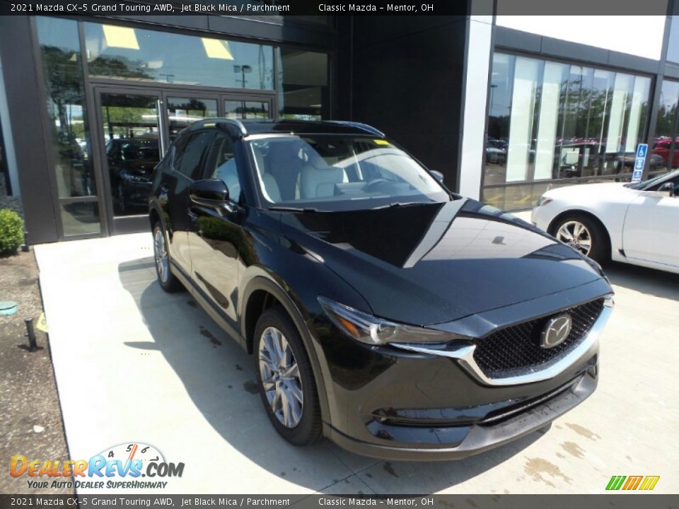 2021 Mazda CX-5 Grand Touring AWD Jet Black Mica / Parchment Photo #1