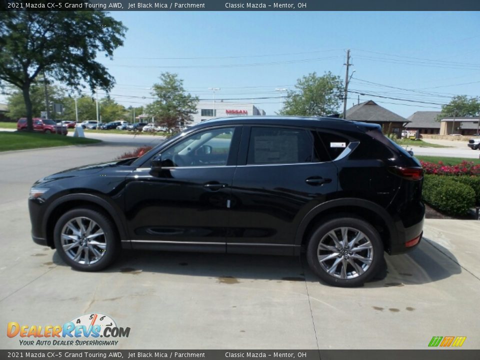 2021 Mazda CX-5 Grand Touring AWD Jet Black Mica / Parchment Photo #6