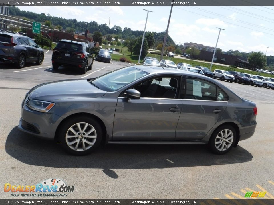 2014 Volkswagen Jetta SE Sedan Platinum Gray Metallic / Titan Black Photo #6