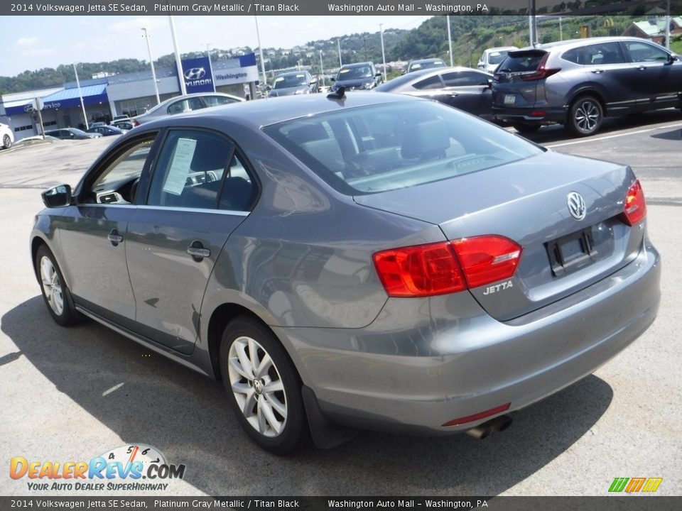 2014 Volkswagen Jetta SE Sedan Platinum Gray Metallic / Titan Black Photo #8