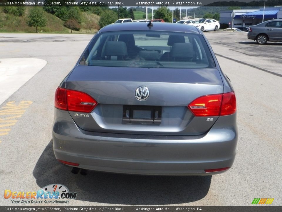 2014 Volkswagen Jetta SE Sedan Platinum Gray Metallic / Titan Black Photo #9