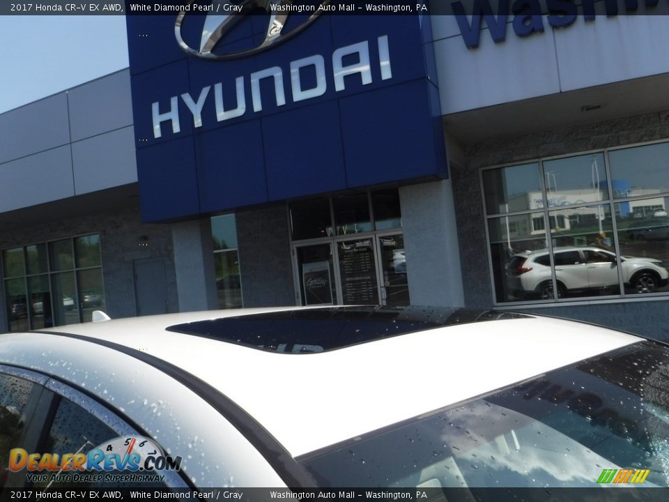 2017 Honda CR-V EX AWD White Diamond Pearl / Gray Photo #3
