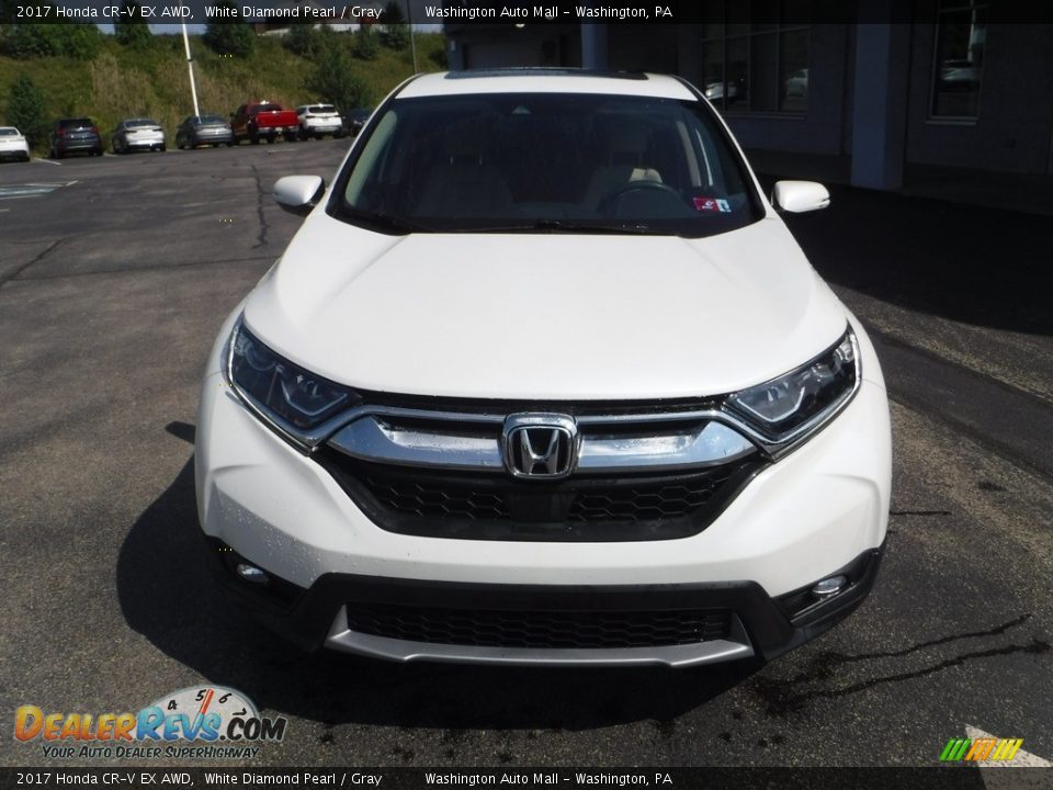 2017 Honda CR-V EX AWD White Diamond Pearl / Gray Photo #5
