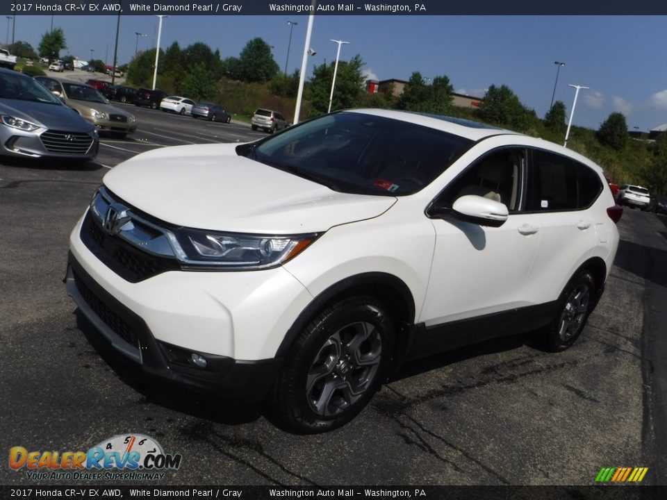 2017 Honda CR-V EX AWD White Diamond Pearl / Gray Photo #6