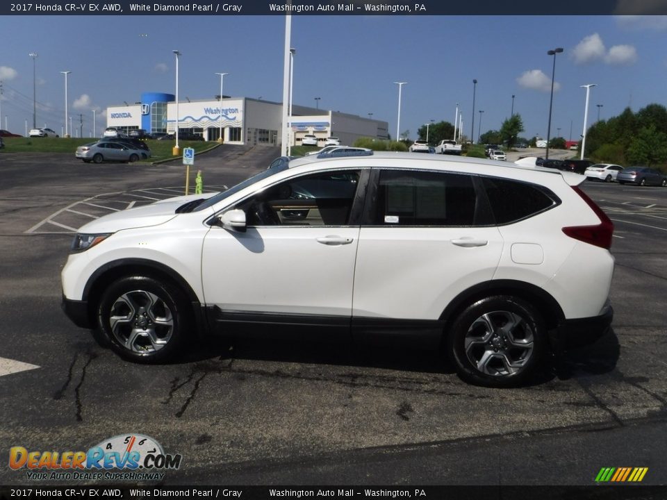 2017 Honda CR-V EX AWD White Diamond Pearl / Gray Photo #7