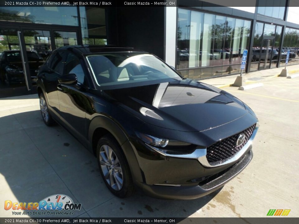 2021 Mazda CX-30 Preferred AWD Jet Black Mica / Black Photo #1