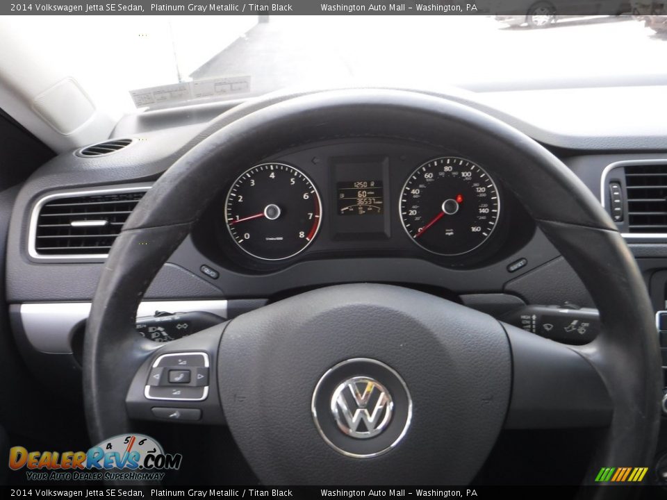 2014 Volkswagen Jetta SE Sedan Platinum Gray Metallic / Titan Black Photo #21